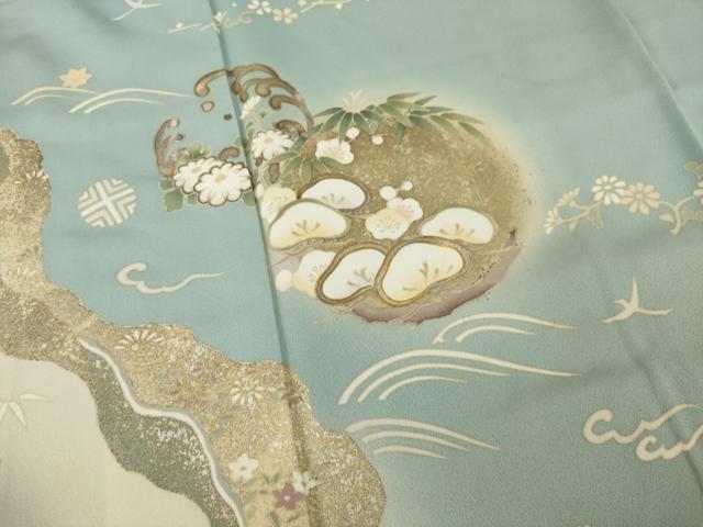 平和屋着物●訪問着　花丸松文　正絹　逸品　AAAY7373ck