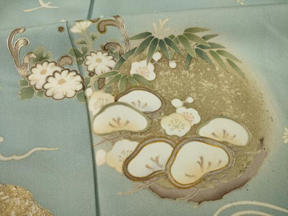 平和屋着物●訪問着　花丸松文　正絹　逸品　AAAY7373ck