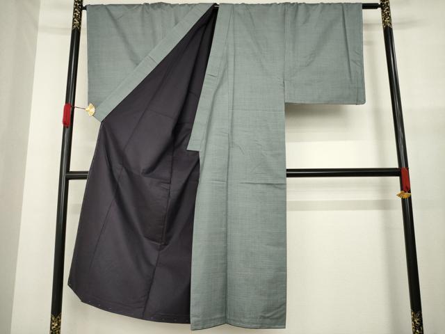 平和屋着物●男性 紬 アンサンブル 亀甲絣 正絹 逸品 未使用 AAAY7376ck