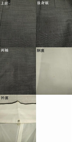 平和屋着物●本場大島紬 カタス9マルキ 短冊葡萄唐草文 黒地 正絹 逸品 AAAY7383ck