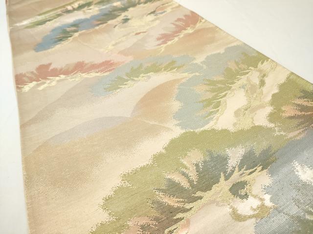 平和屋着物◎六通柄袋帯　枝松文　金糸　正絹　逸品　AAAY7421sg