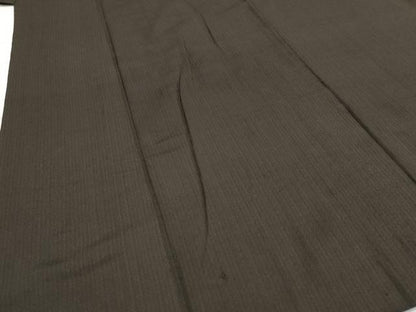 平和屋着物■男性 紬 海松茶色 正絹 逸品 AAAY7626nf