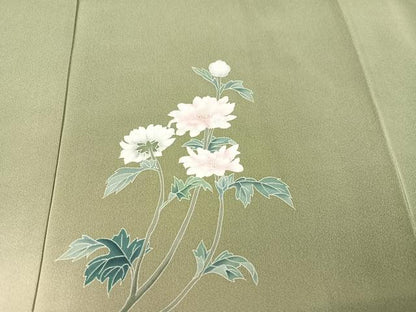 平和屋着物●訪問着 友禅 作家物 枝花文 暈し染め 正絹 逸品 AAAY7896ph