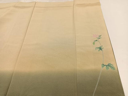 平和屋着物●訪問着 友禅 作家物 枝花文 暈し染め 正絹 逸品 AAAY7896ph
