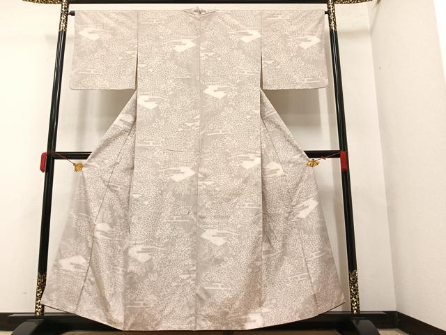 平和屋着物●上質な紬　絞り　草花文　正絹　逸品　AAAY7921ph