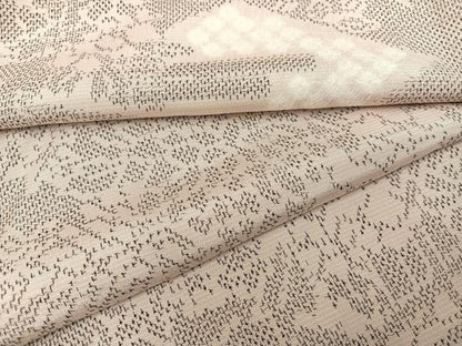 平和屋着物●上質な紬　絞り　草花文　正絹　逸品　AAAY7921ph