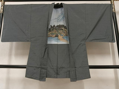 平和屋着物●男性　紬　アンサンブル　正絹　逸品　未使用　AAAY7926ph