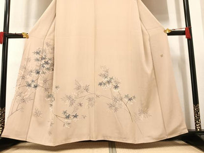 平和屋着物●訪問着 友禅 作家物 枝花文 正絹 逸品 AAAY7931ph