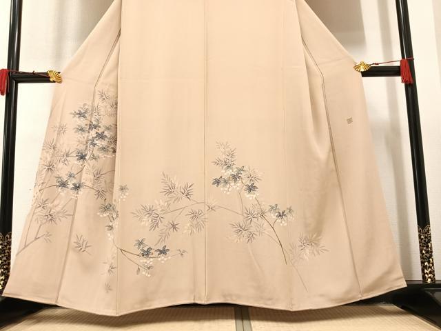 平和屋着物●訪問着 友禅 作家物 枝花文 正絹 逸品 AAAY7931ph