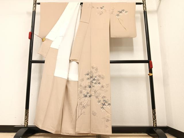 平和屋着物●訪問着 友禅 作家物 枝花文 正絹 逸品 AAAY7931ph