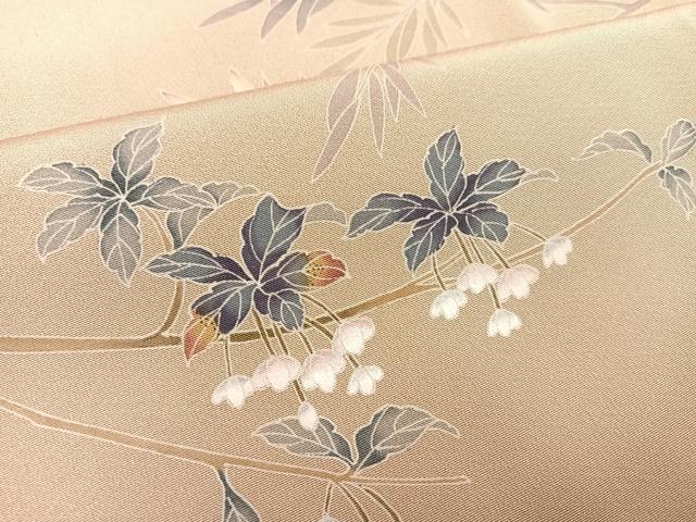 平和屋着物●訪問着 友禅 作家物 枝花文 正絹 逸品 AAAY7931ph