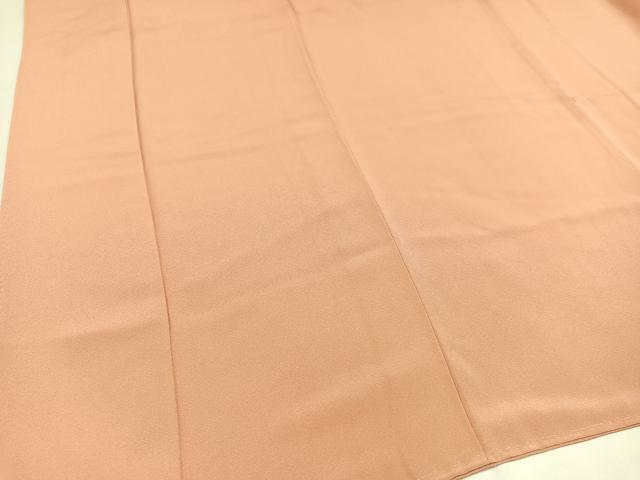 平和屋着物●上質な色無地　赤香色　正絹　逸品　未使用　AAAY7932ph