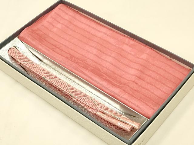 平和屋着物＊夏物 和装小物 帯締め・帯揚げセット レース組 花地紋 逸品 未使用 AAAY8011ay