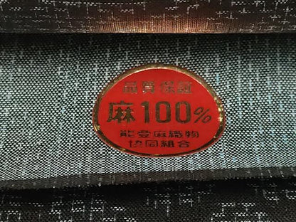 平和屋着物＊夏物　石川県指定無形文化財　能登上布　本麻手織上布　反物　幾何学模様　谷三郎謹製　着尺　逸品　未使用　AAAY8067ay