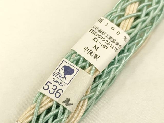 平和屋着物＊夏物 和装小物 上質な帯締め レース組 平組 正絹 逸品 未使用 AAAY8160ay