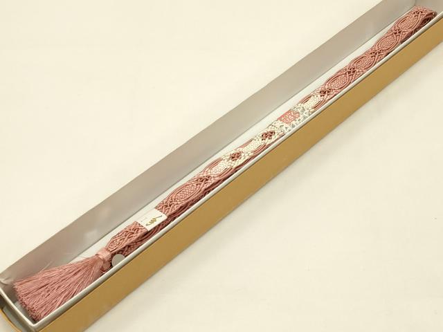 平和屋着物＊夏物　和装小物　上質な帯締め　レース組　平組　正絹　逸品　未使用　AAAY8162ay