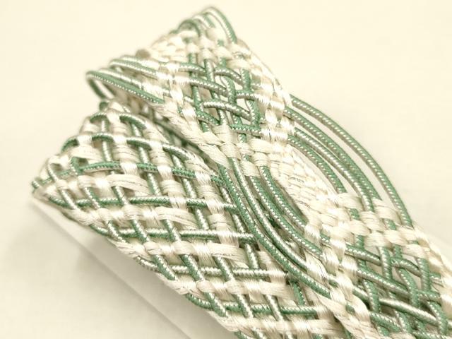 平和屋着物＊夏物　和装小物　上質な帯締め　レース組　平組　銀糸　逸品　未使用　AAAY8163ay