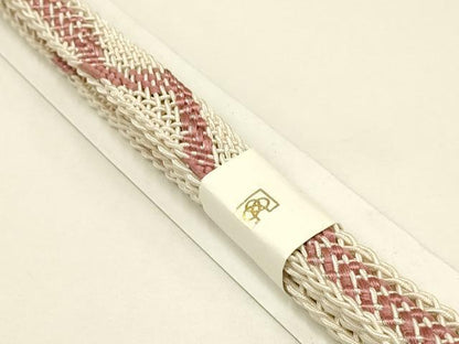 平和屋着物＊夏物　和装小物　上質な帯締め　レース組　平組　銀糸　長尺　逸品　未使用　AAAY8165ay