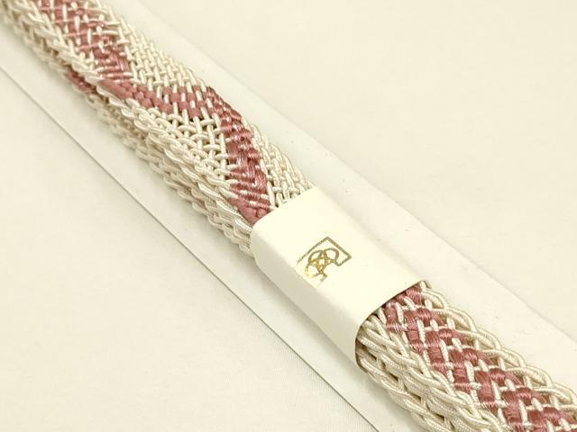 平和屋着物＊夏物　和装小物　上質な帯締め　レース組　平組　銀糸　長尺　逸品　未使用　AAAY8165ay