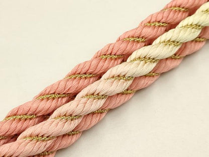 平和屋着物●和装小物 帯締め・帯揚げセット 総絞り 花柄 金糸 暈し 逸品 AAAY8169ay