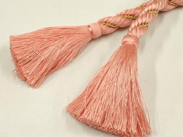 平和屋着物●和装小物 帯締め・帯揚げセット 総絞り 花柄 金糸 暈し 逸品 AAAY8169ay