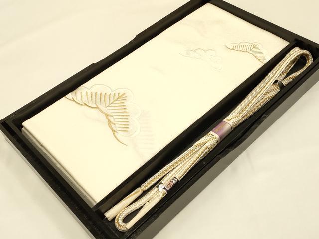 平和屋着物●和装小物　帯締め・帯揚げセット　礼装用　松　金銀糸　正絹　逸品　未使用　AAAY8174ay