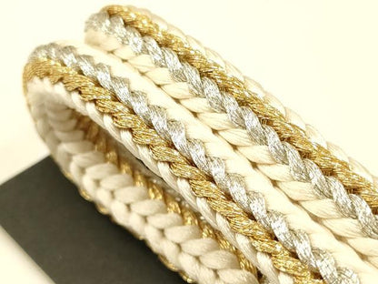平和屋着物●和装小物　帯締め・帯揚げセット　礼装用　松　金銀糸　正絹　逸品　未使用　AAAY8174ay