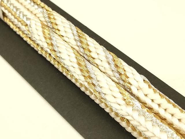 平和屋着物●和装小物　帯締め・帯揚げセット　礼装用　松　金銀糸　正絹　逸品　未使用　AAAY8174ay