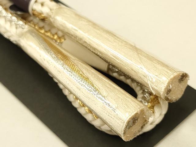 平和屋着物●和装小物　帯締め・帯揚げセット　礼装用　松　金銀糸　正絹　逸品　未使用　AAAY8174ay