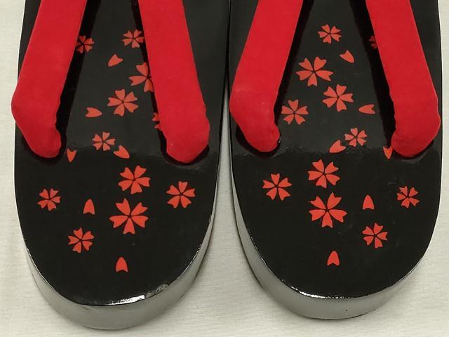 平和屋着物＊夏物 和装小物 籠巾着・下駄セット 浴衣 花柄 水玉 逸品 未使用 AAAY8176ay
