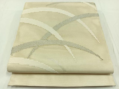 平和屋着物＊夏物　太鼓柄　本袋帯　芝文　銀彩　正絹　逸品　AAAY8252jh