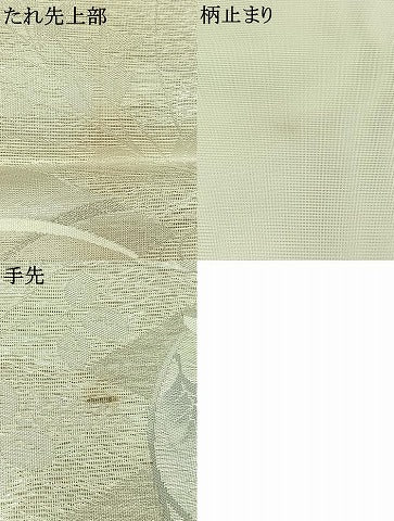 平和屋着物＊夏物　六通柄袋帯　花丸文　銀糸　正絹　逸品　AAAY8260jh