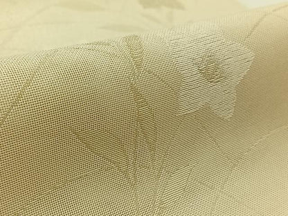 平和屋着物＊夏物　六通柄袋帯　草花文　銀糸　正絹　逸品　AAAY8272jh