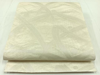 平和屋着物＊夏物　六通柄袋帯　露芝文　銀糸　正絹　逸品　AAAY8285jh