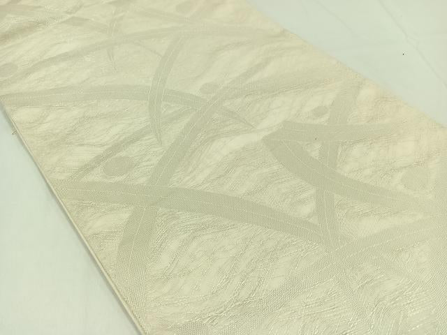 平和屋着物＊夏物　六通柄袋帯　露芝文　銀糸　正絹　逸品　AAAY8285jh
