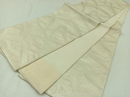 平和屋着物＊夏物　六通柄袋帯　露芝文　銀糸　正絹　逸品　AAAY8285jh