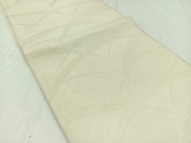 平和屋着物＊夏物 六通柄袋帯 露芝文 銀糸 正絹 逸品 AAAY8289jh