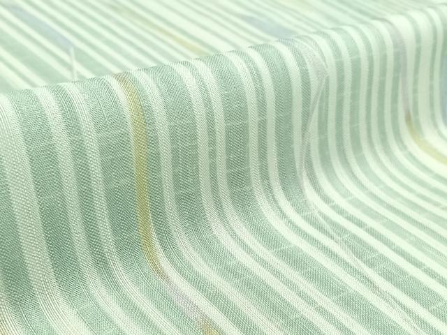平和屋着物＊夏物　小紋　紗　縞　洗える着物　AABJ5790ck