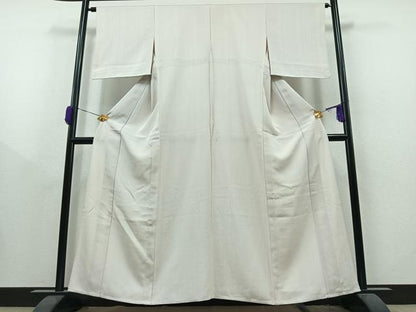 平和屋着物▽上質な小紋 単衣 縞 正絹 逸品 AAAY8304jh