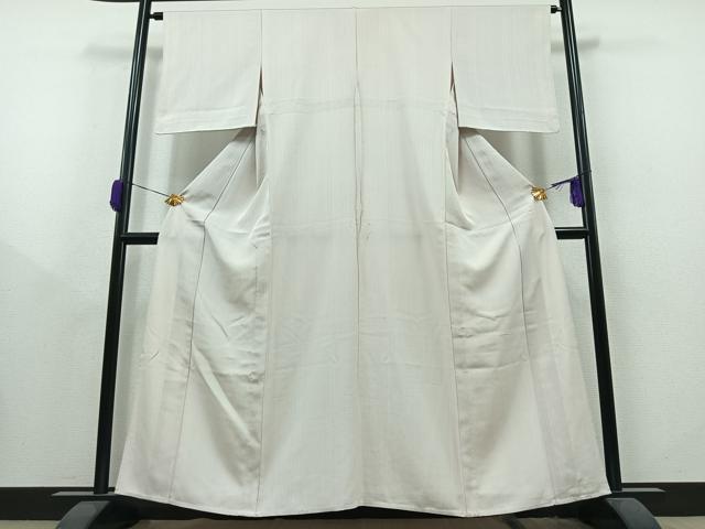 平和屋着物▽上質な小紋 単衣 縞 正絹 逸品 AAAY8304jh