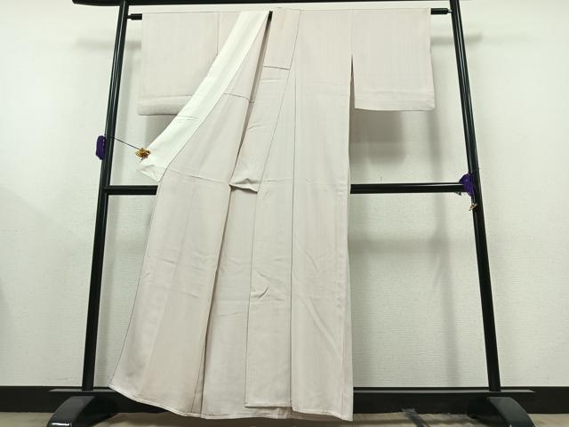 平和屋着物▽上質な小紋 単衣 縞 正絹 逸品 AAAY8304jh