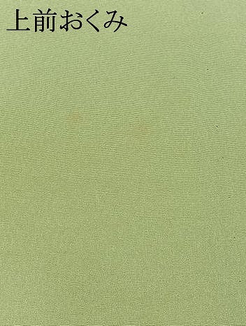平和屋着物▽上質な色無地　単衣　地紙風景地紋　夏虫色　正絹　逸品　AAAY8314jh