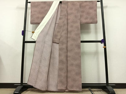 平和屋着物▽上質な小紋 単衣 霞文 鬼しぼ縮緬 正絹 逸品 未使用 AAAY8318jh