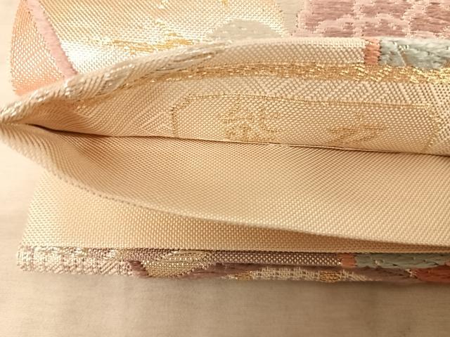 平和屋着物◎佐賀錦　六通柄袋帯　能衣　金糸　正絹　逸品　AAAY8440yx