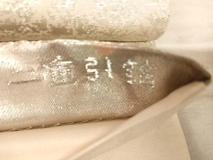 平和屋着物◎六通柄袋帯　古京錦　二重引箔　銀糸　正絹　逸品　AAAY8450yx