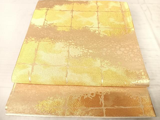 平和屋着物◎全通柄袋帯　箔散らし文　金糸　正絹　逸品　AAAY8474yx