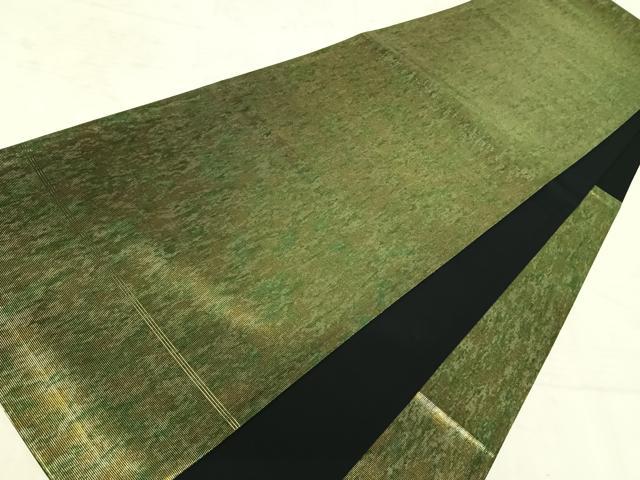 平和屋着物◎六通柄袋帯　霞文　引箔　正絹　逸品　AAAY8484yx