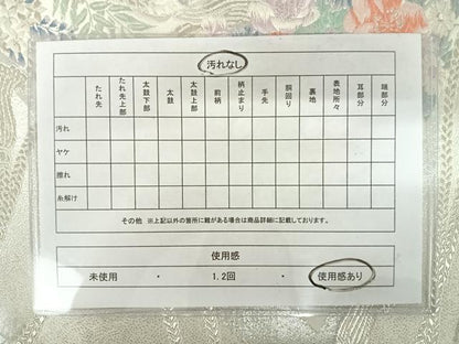平和屋着物◎六通柄袋帯　唐織　結び紐花文　銀糸　正絹　逸品　AAAY8564yx