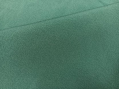 平和屋着物●上質な色無地　京舞草木　青碧色　正絹　逸品　AAAY8608ph
