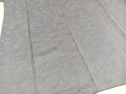 平和屋着物●上質な色無地　辻が花地紋　暁鼠色　正絹　逸品　AAAY8609ph